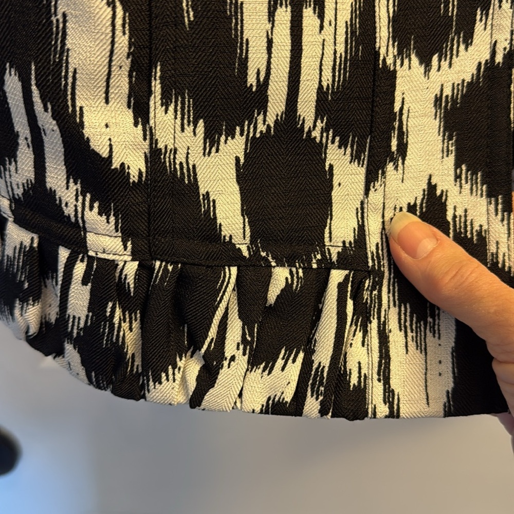 Christopher & Banks Black and White Blazer with Abstract Print - Picture 4 of 7